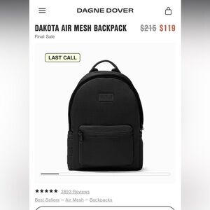 Dagne Dover Dakota Air Mesh backpack - Large, Black